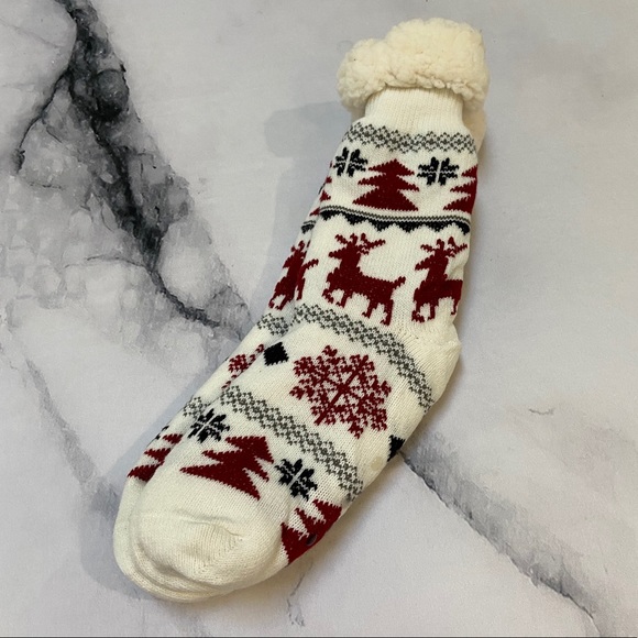 Cozy Holiday Sherpa Lined Socks - Picture 2 of 6